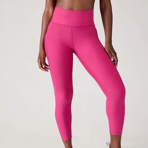 EUC Athleta Iceplant Pink Interval Stash 7/8 Leggings